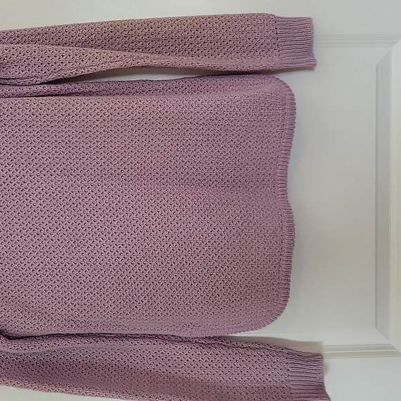 Ann TAYLOR LIGHT PURPLE WAFFLE SWEATER SIZE MEDIUM - Picture 13 of 16